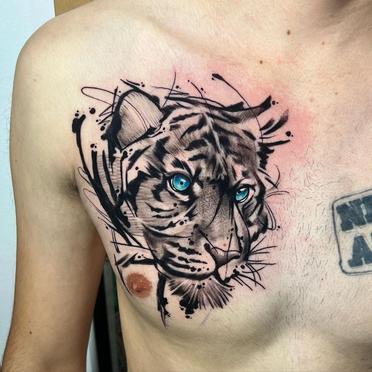 Tiger Tattoo On Chest - 73 Awesome Tattoos To Try On For Best Inking