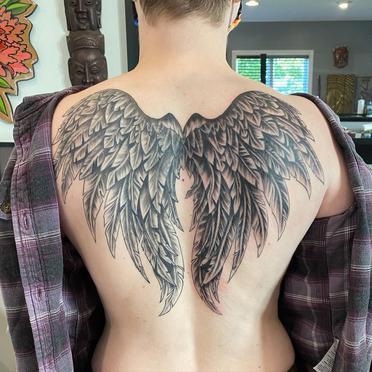 90 Stunning Angel Wings Tattoos Ideas for Shoulder that will Make You Fly