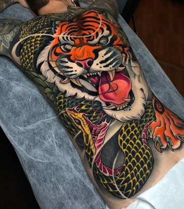 60 Turbulent And Powerful Angry Tiger Back Tattoos Ideas And Designs