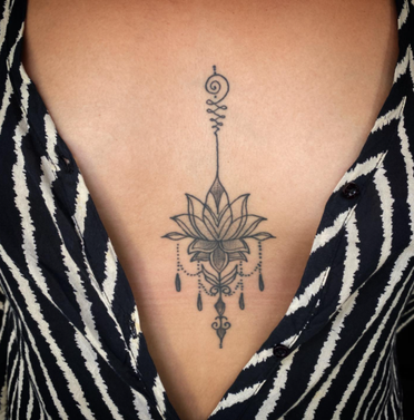 Sternum Tattoo - 55 Appealing Ideas and Designs to Create Magic