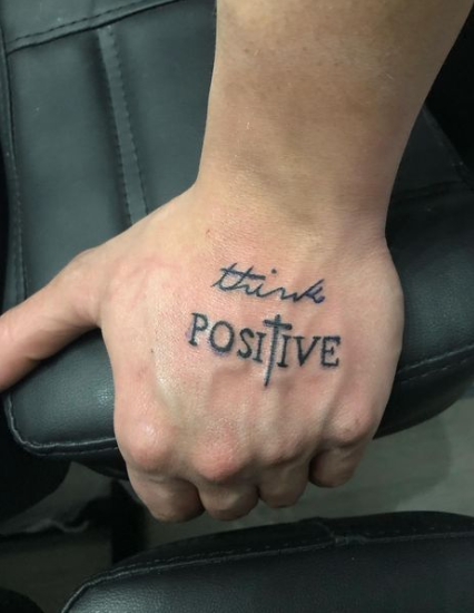 Think Positive Tattoo Quotes For Guys