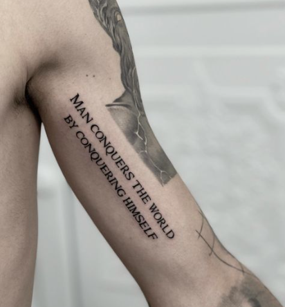 The Man Conquers Tattoo Quotes For Guys