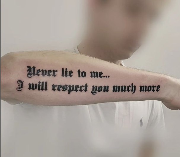 Italian Font Tattoo Quotes For Guys