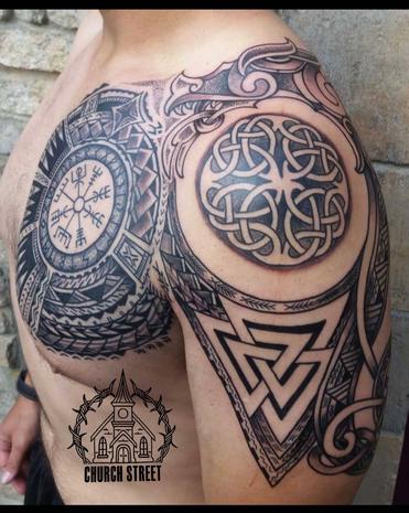 celtic knot shoulder tattoo