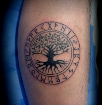 yggdrasil symbol tattoo