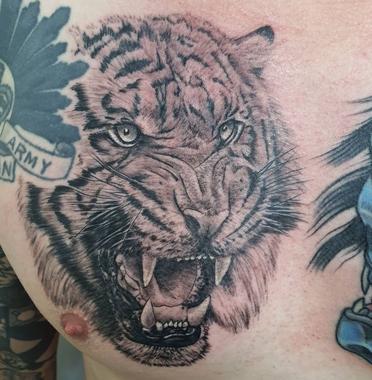 Tiger Tattoo On Chest - 73 Awesome Tattoos To Try On For Best Inking