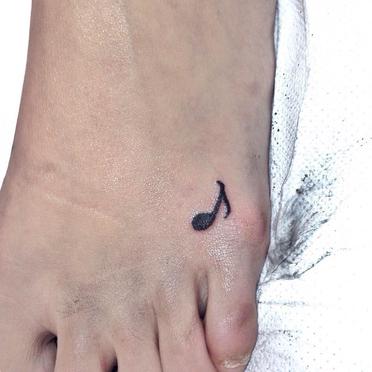 Musical Note Tattoo On Foot - 23 Adorable Tattoo Ideas