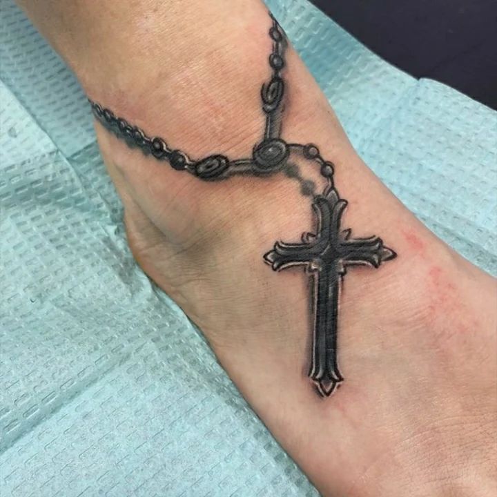 Cover Up Rosary Tattoo