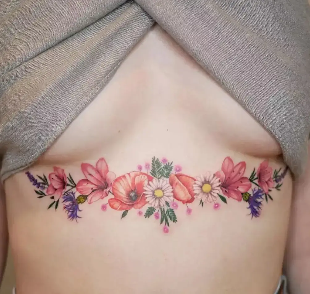 Vintage Flowers Tattoo