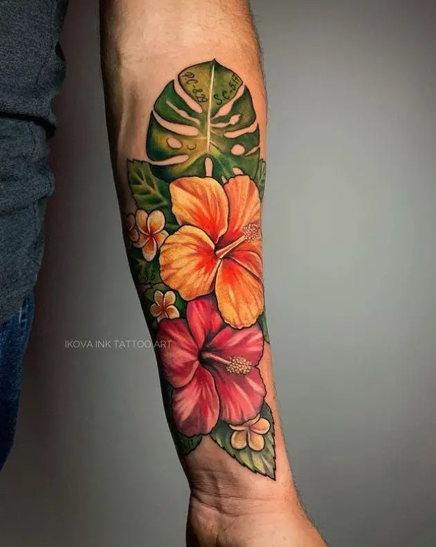 hawaiian tattoo hibiscus Borneo Tattoos  Hawaiian flower tattoos Hibiscus  tattoo Hawaii tattoos