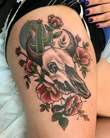The Symbolism and Meaning of a Cow Skull Tattoo - Psycho Tats