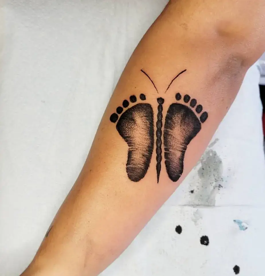35 Trending And Meaningful Sweet Baby Feet Tattoo Designs