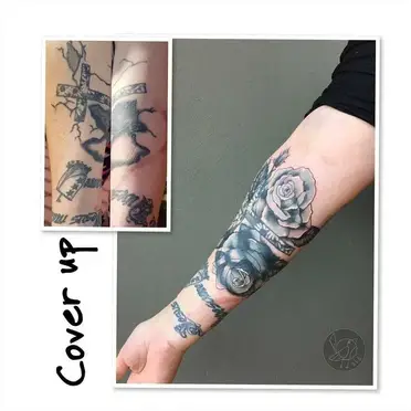 55 Glorious And Colorful Rose Tattoo Designs On Wrist