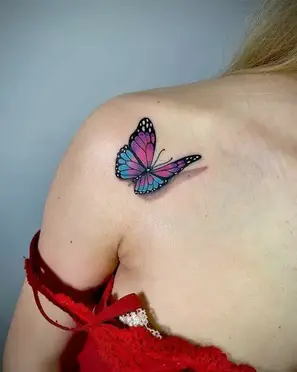 57 Pleasant Butterfly Tattoo As Shoulder Tattoos