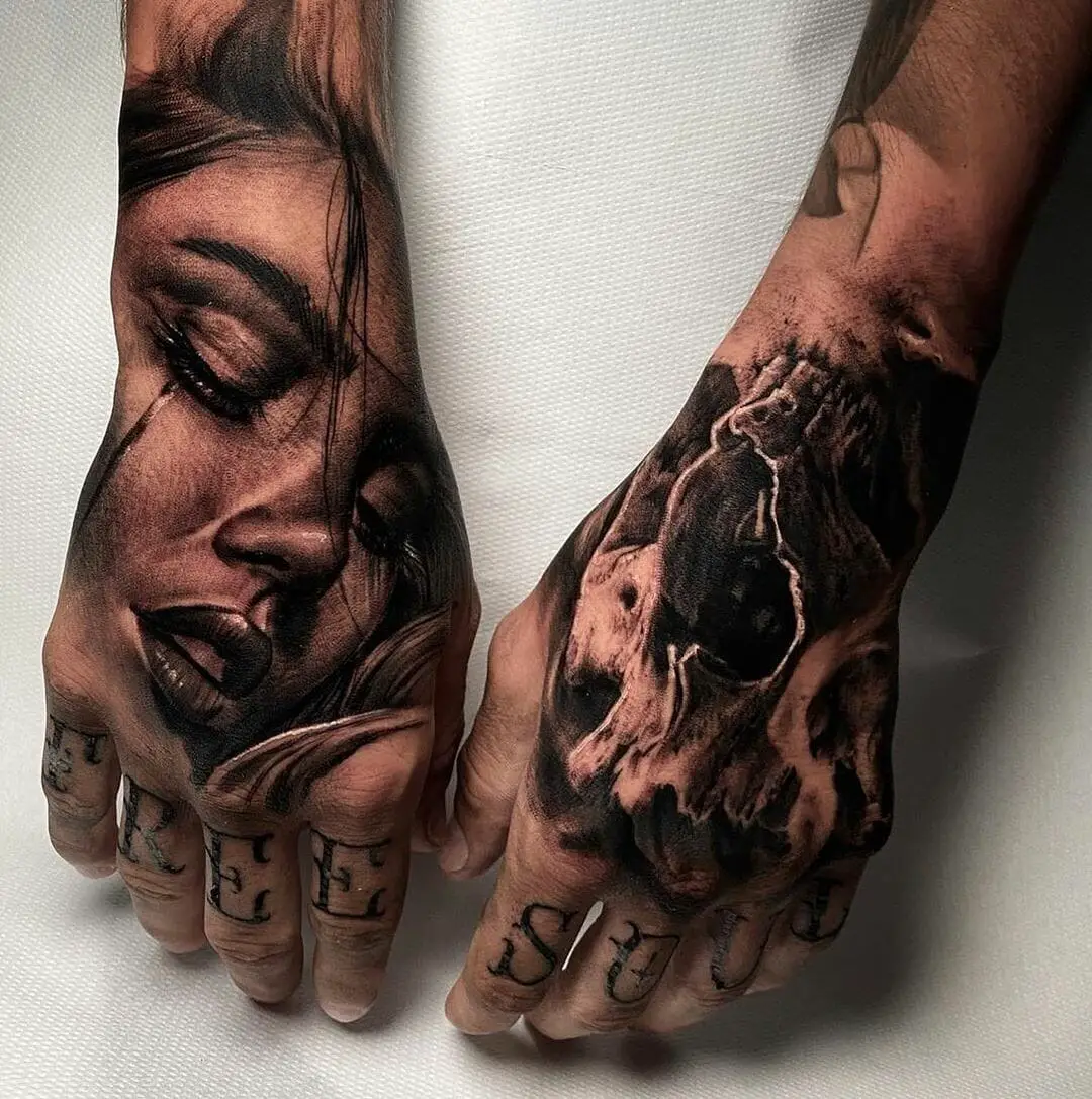 81 Unique And Detailed Hand Skull Tattoos With Idealistic Choice