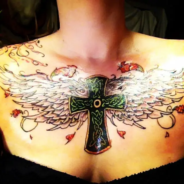61 Inspiring And Symbolic Cross Chest Tattoo Ideas To Style Up - Psycho Tats