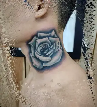 44 Great Modern Rose Tattoo Ideas For Neck