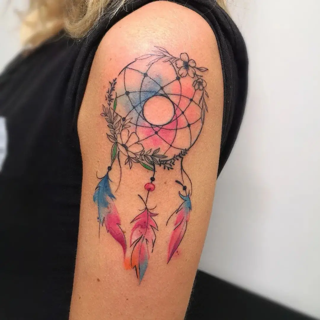17 Bold Choices For Perfect Dream Catcher Tattoo Design
