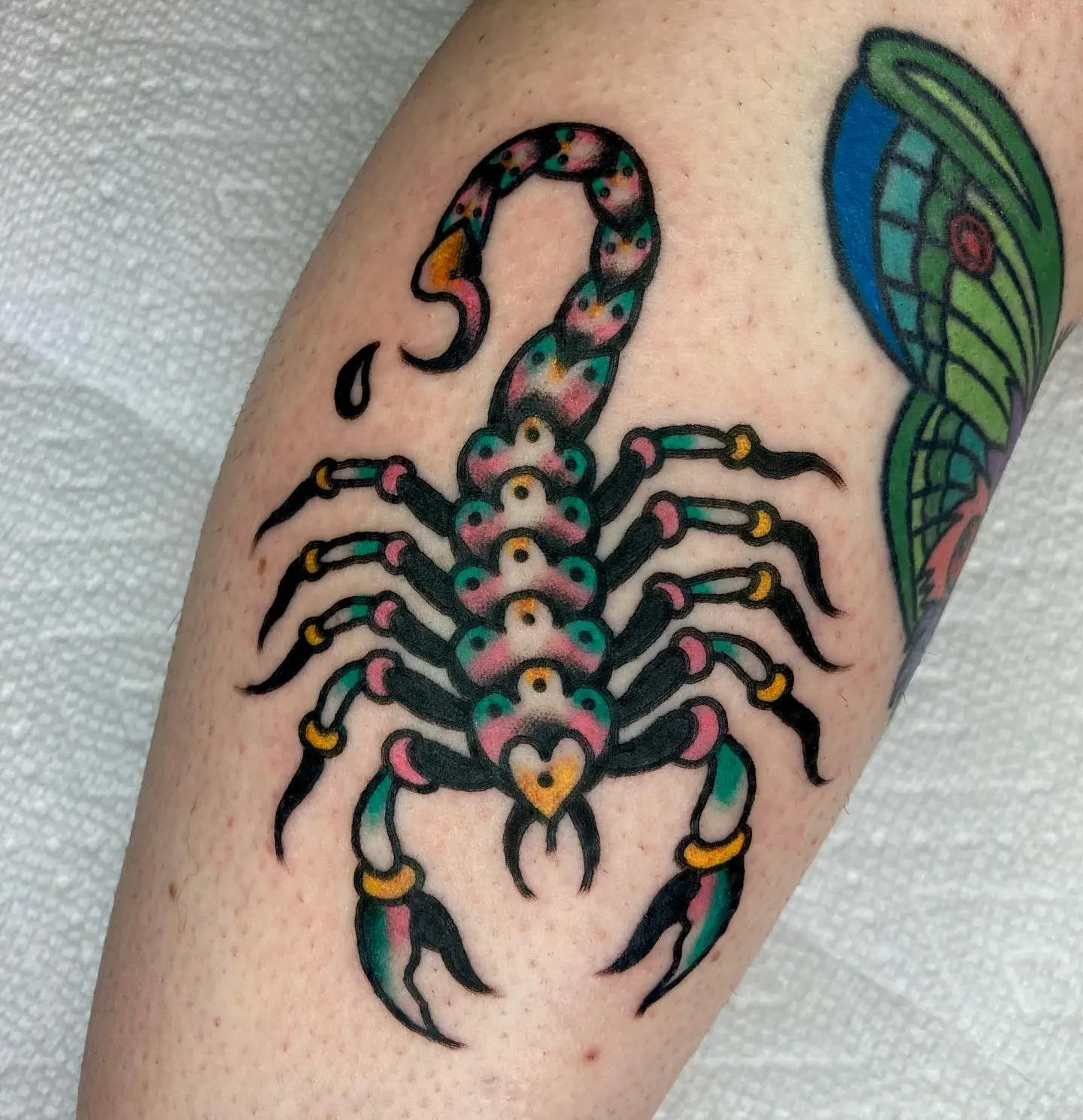 Heart Scorpion done at Tiger Tattoo LV  rtattoo