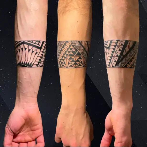 In-progress geometric blackwork armband : r/TattooDesigns
