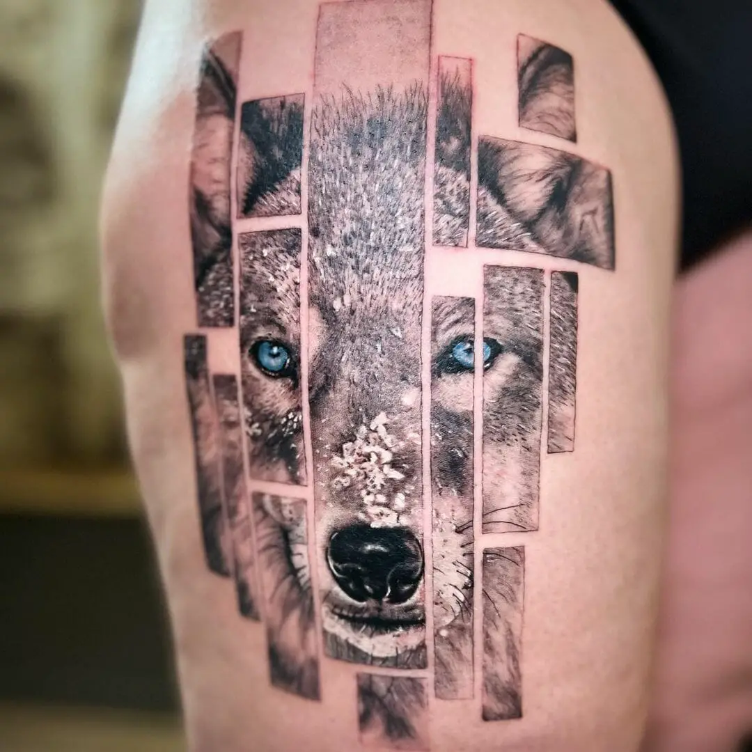 75 Influential and Magnificent Wolf Tattoos Ideas and Designs For Thigh