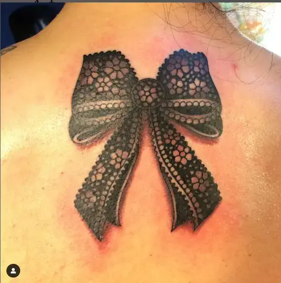 Attractive Bow Lace Tattoo Designs