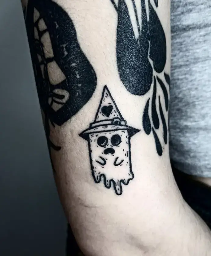 Black Spooky Tattoo