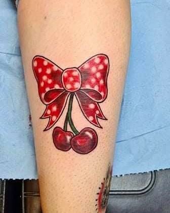 Cherry Bow Tattoo