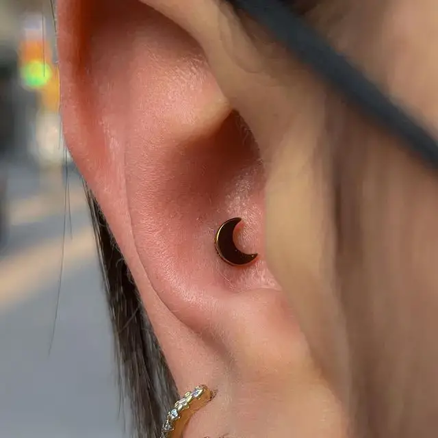 Conch ear piercing