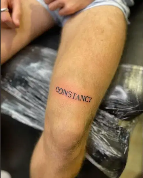 Constancy Important Word Tattoo