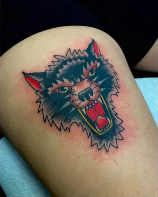 Cool Wolf Tattoo 