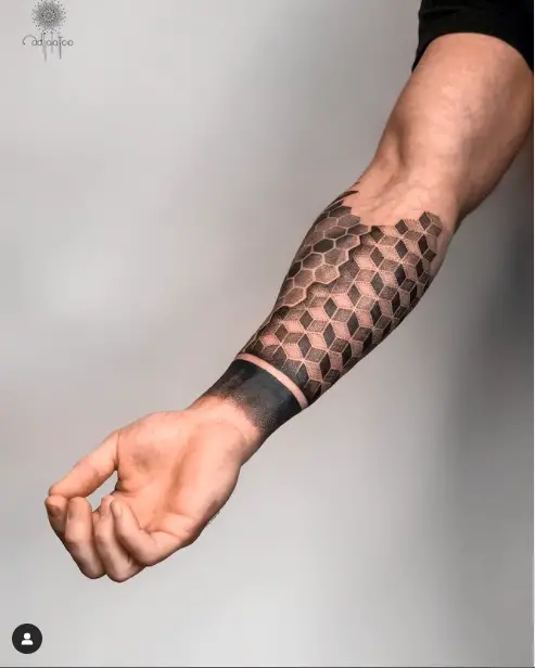 Cubes Armband Tattoo