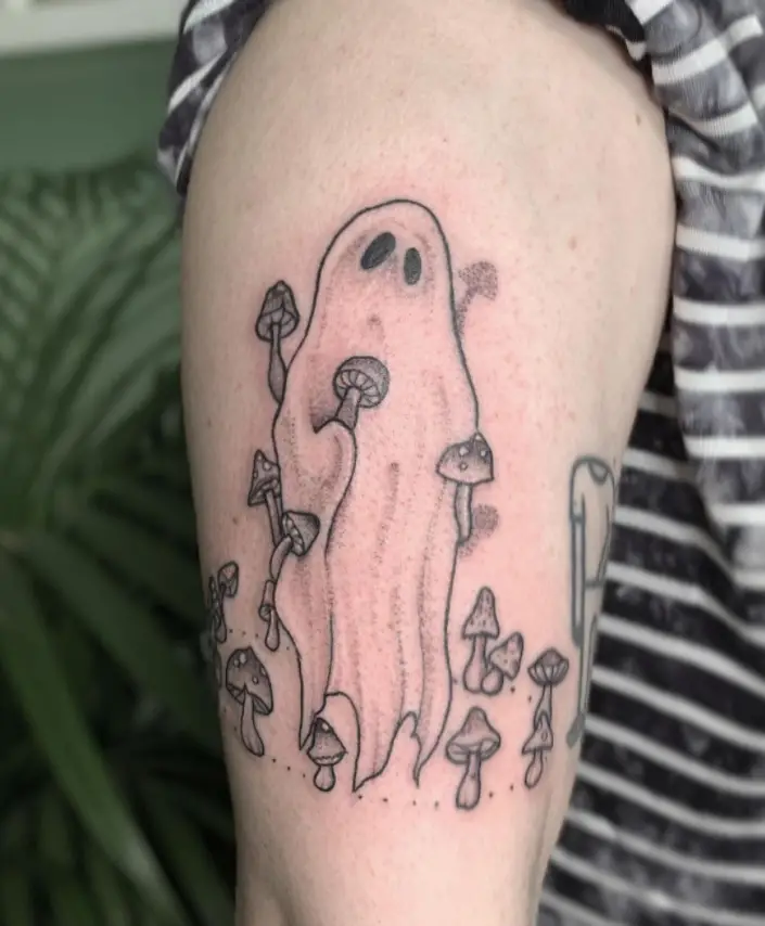 Cute Mushroom Tattoo