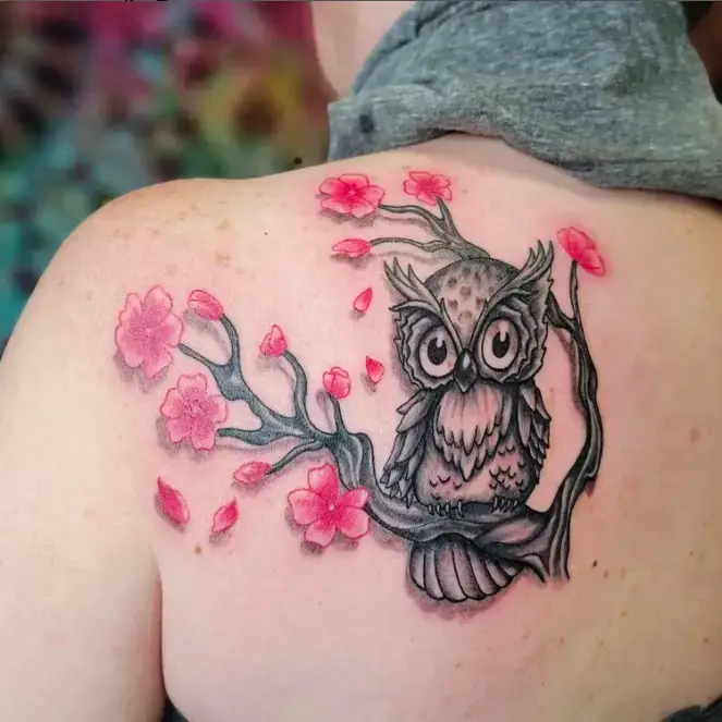 Cute Owl with Tattoo