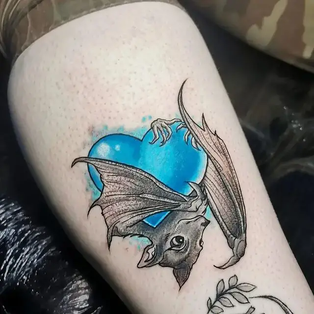 Cute bat tattoo