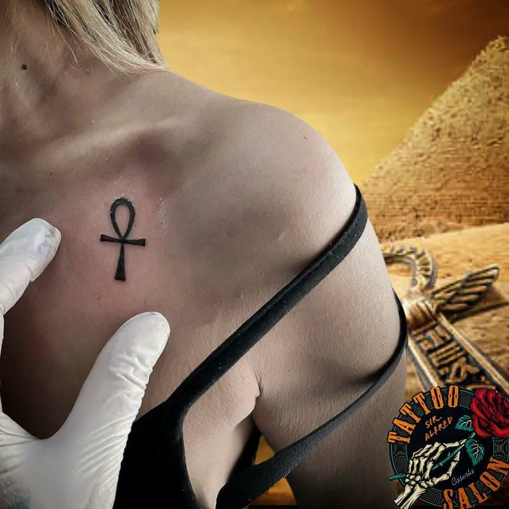 Egypt Cross Tattoo