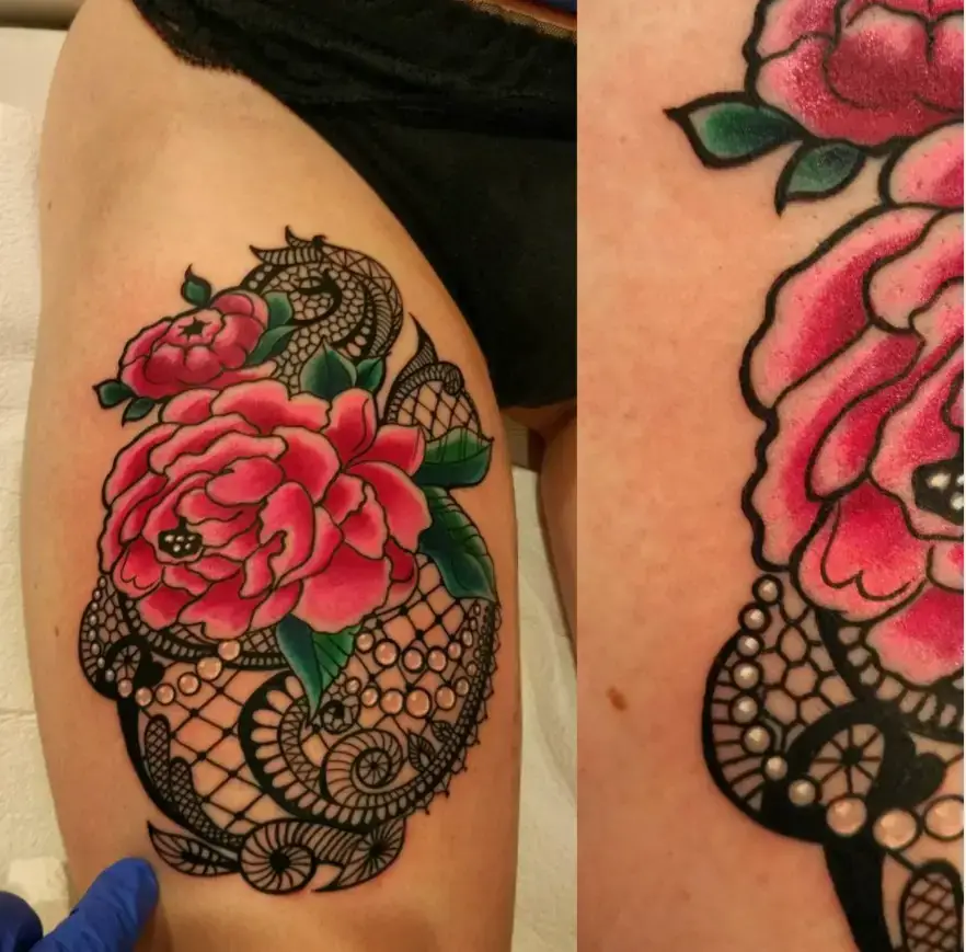 Flower Lace Tattoo