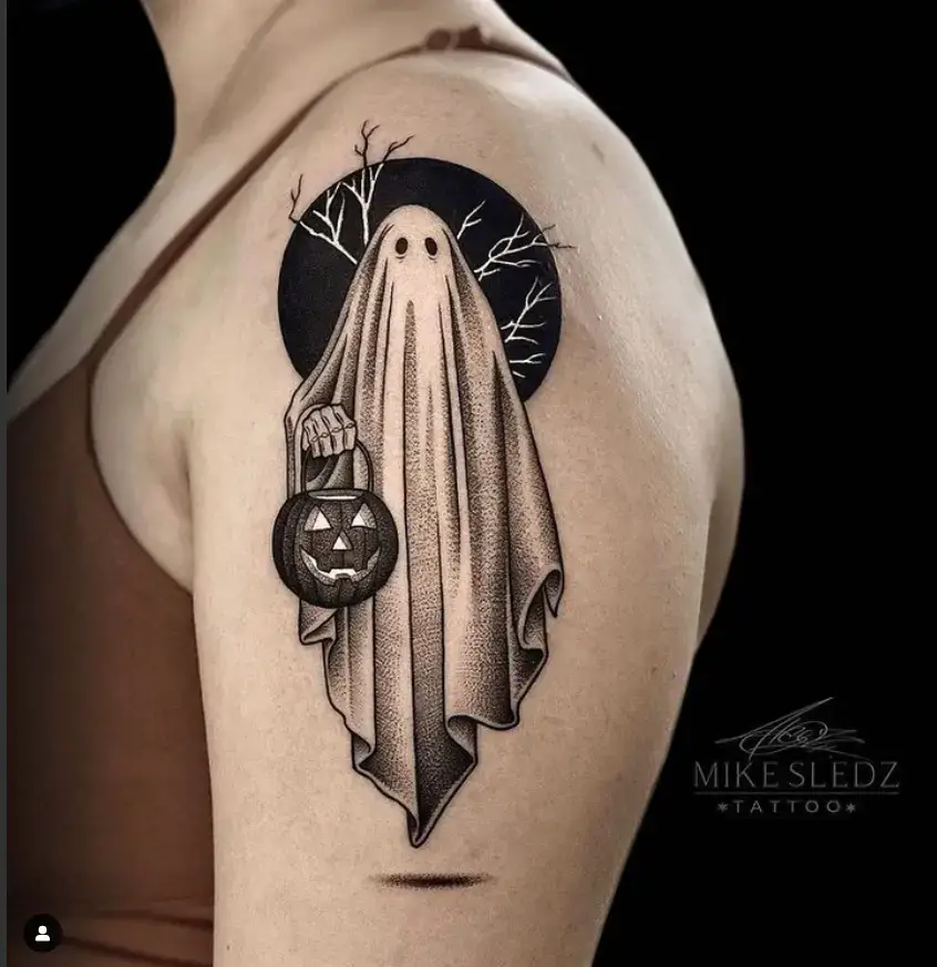 Halloween Ghost Tattoo