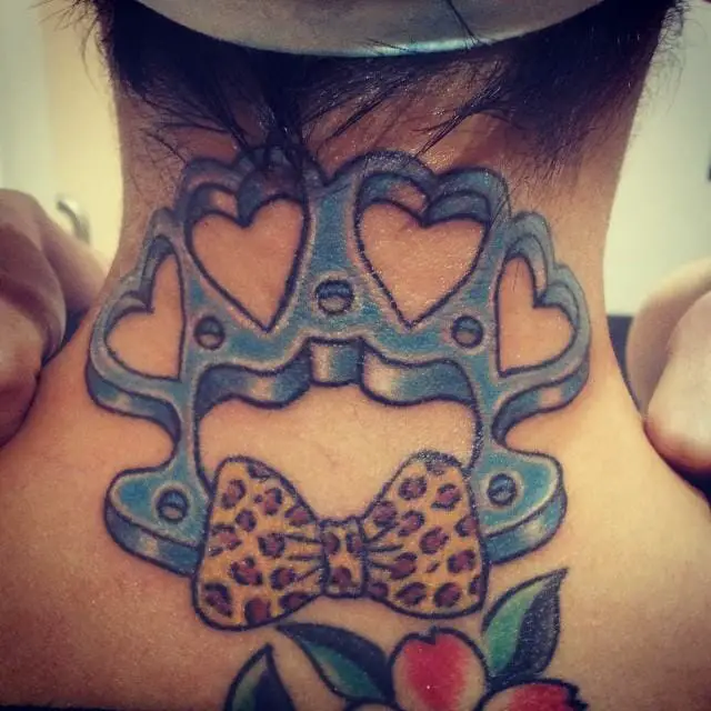 Leopard Print Bow Tattoo