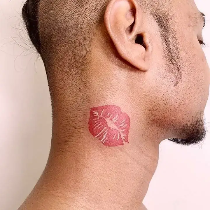 Lips Mark Tattoo Design 