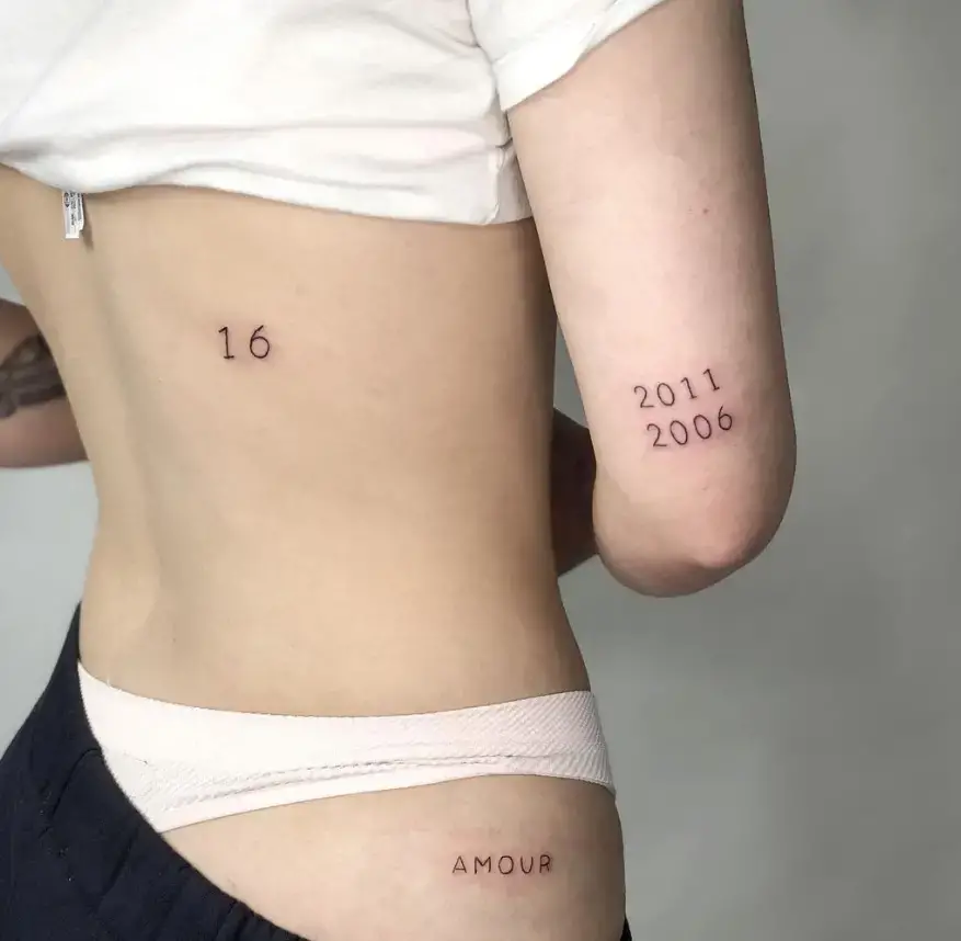 Small 333 Angel Number Semi-Permanent Tattoo - Set of 2 – Tatteco