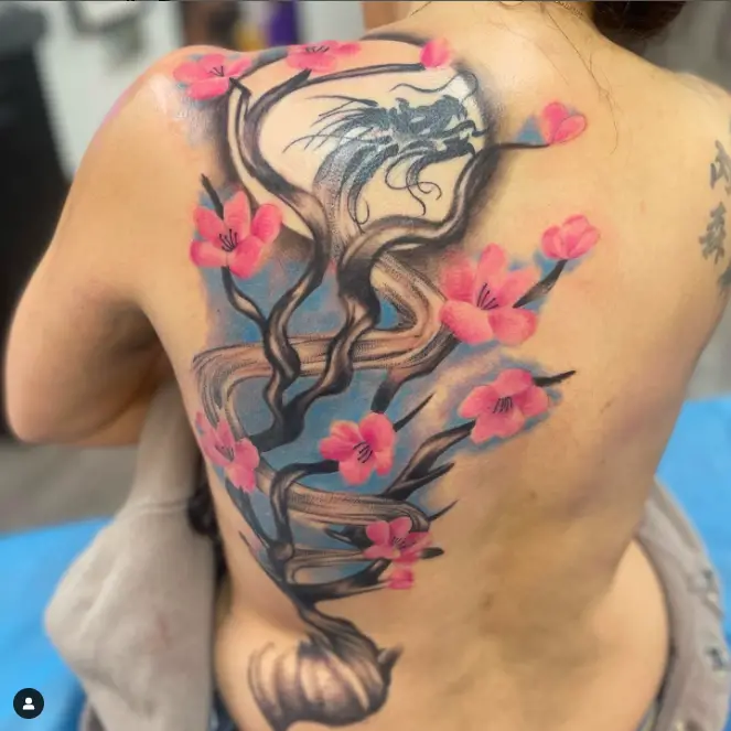Mythical Cherry Blossom Tattoo