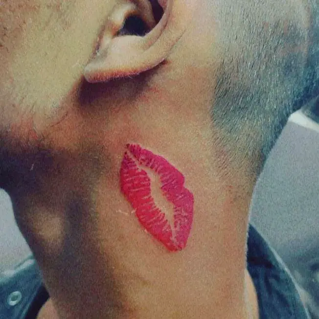 Realistic Lips Tattoos 