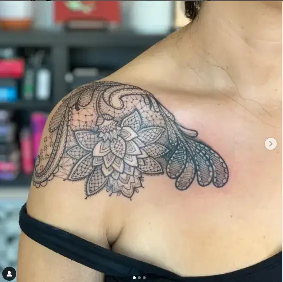 Shoulder Lace Tattoo