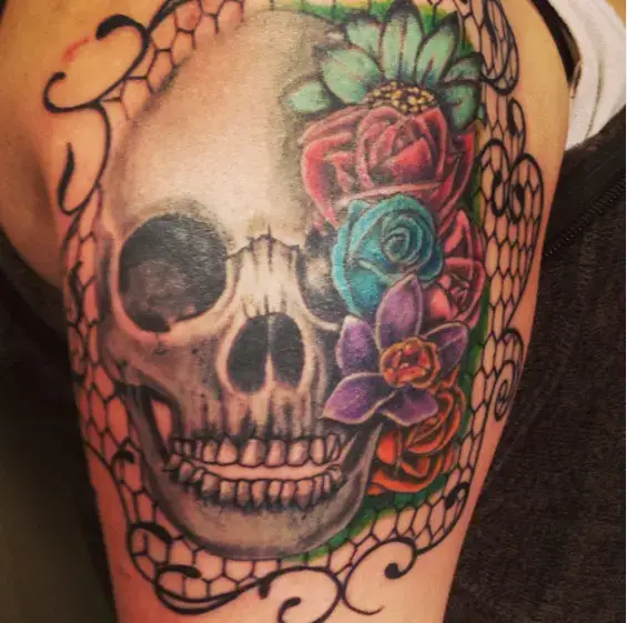 Skull Lace Tattoo