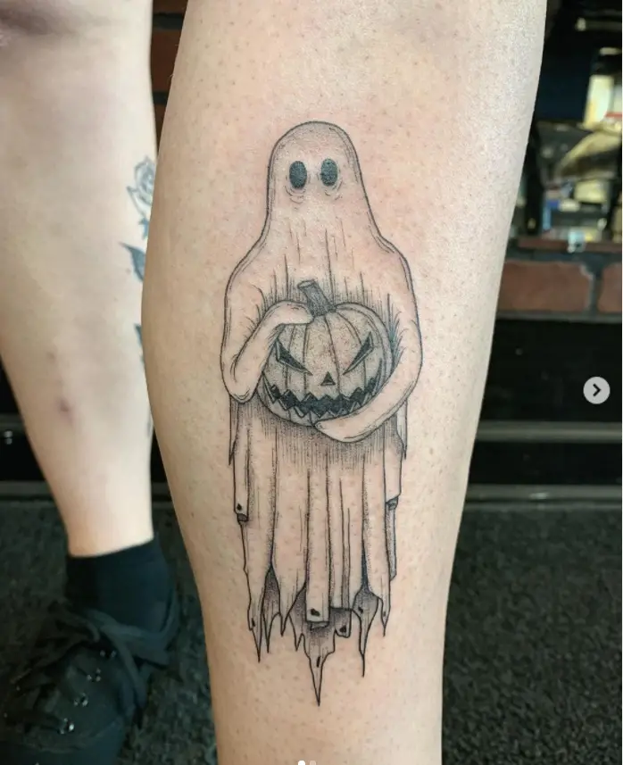 Spooky Ghost Tattoo Design