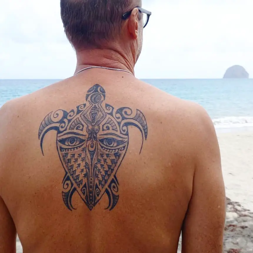 Turtle Tribal African tattoos for back