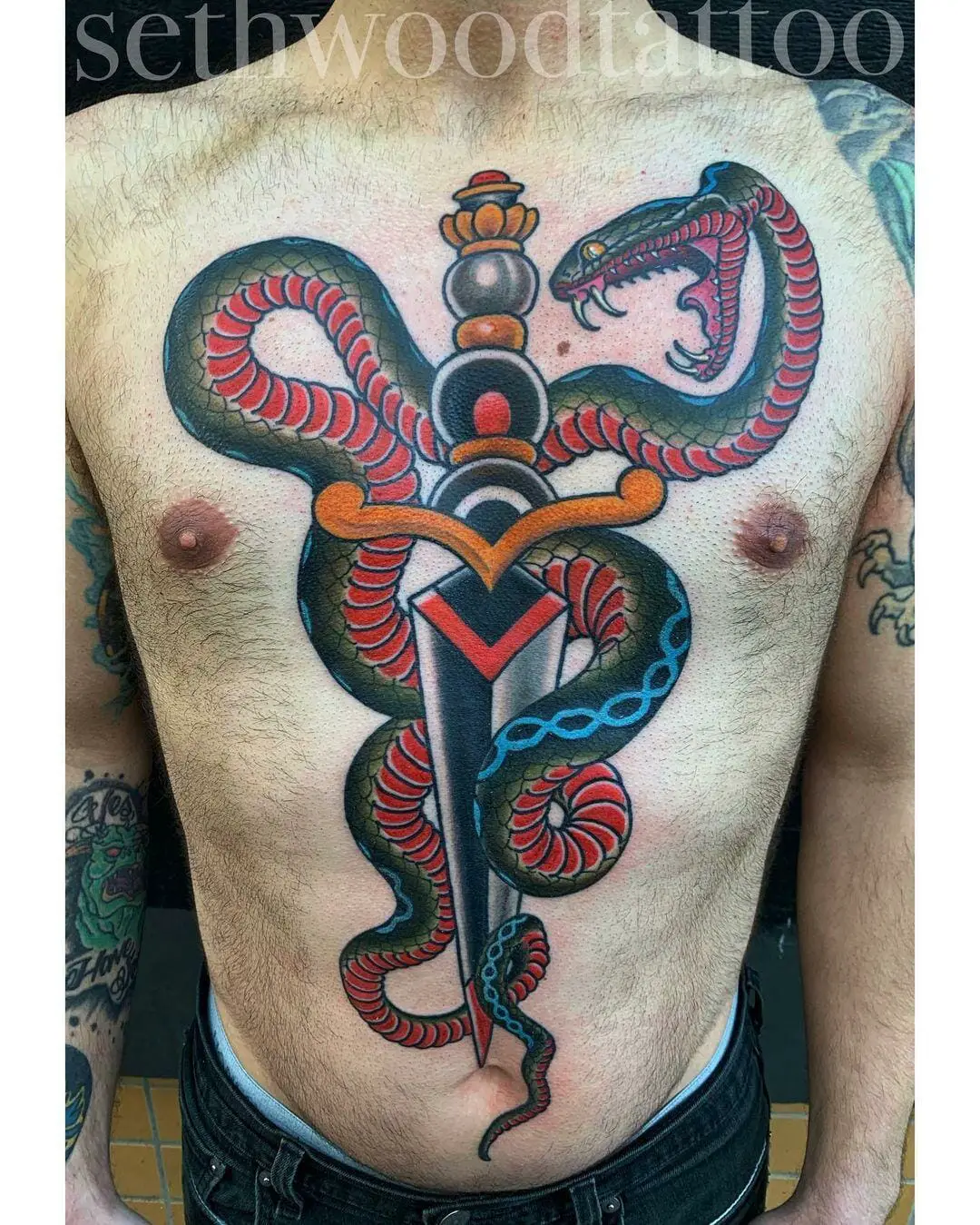 Snake and Dagger Tattoo Meaning – Inspirational Design Ideas