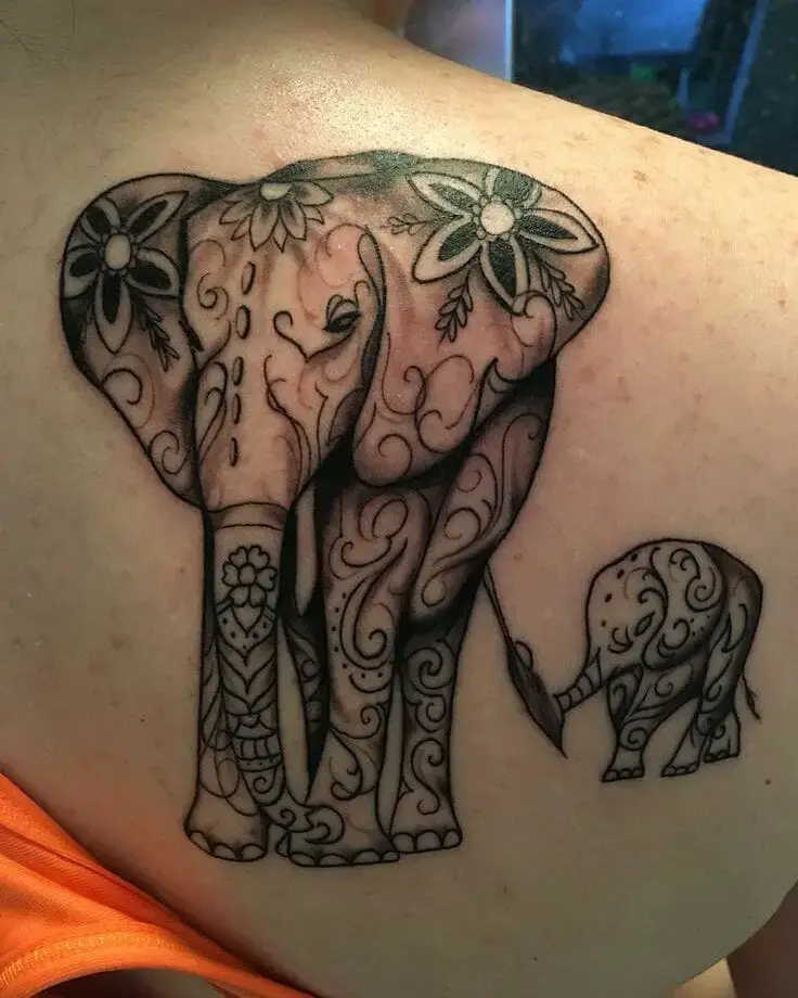 Lovable Elephant Tattoo
