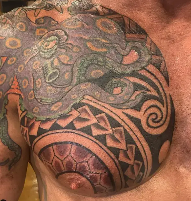 Octopus Tribal Tattoo Design
